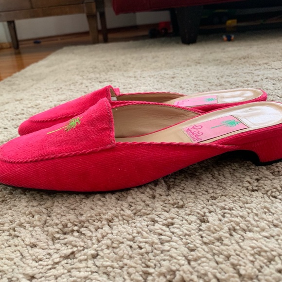 UEC Lilly Pulitzer Pink and Green Corduroy Slings - Picture 2 of 6